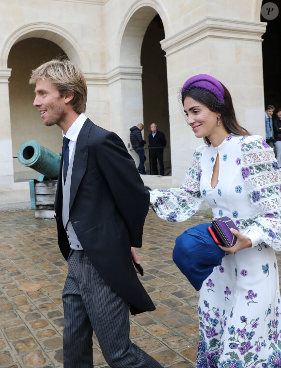Le prince Christian de Hanovre et la princesse Alessandra de Osma en octobre 2019 aux Invalides à Paris lors du mariage du prince Jean-Christophe Napoléon et de la comtesse Olympia d'Arco-Zinneberg. © Dominique Jacovides / Bestimage