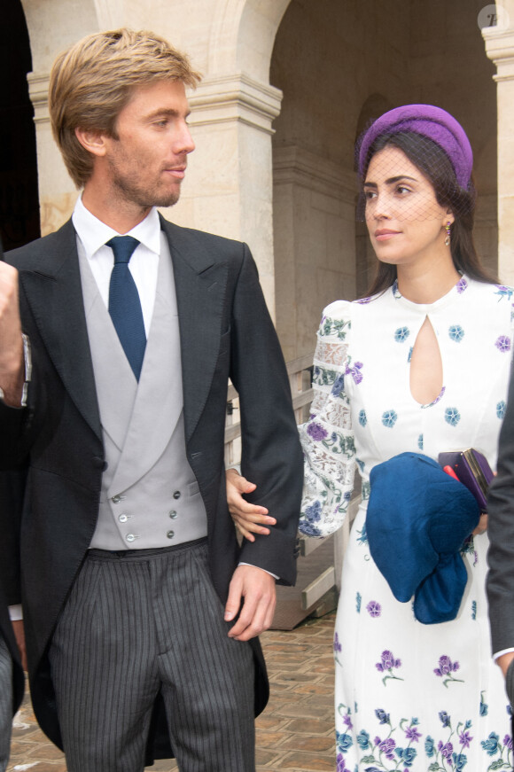 Le prince Christian de Hanovre et la princesse Alessandra de Osma en octobre 2019 aux Invalides à Paris lors du mariage du prince Jean-Christophe Napoléon et de la comtesse Olympia d'Arco-Zinneberg. © David Niviere/ABACAPRESS.COM