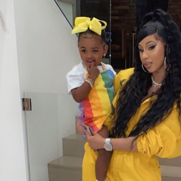 Cardi B et sa fille Kulture. Juin 2020.