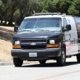 Exclusif - Le corps de Naya Rivera, actrice américaine de Glee, retrouvé dans le lac californien Lake Piru est transporté pour être autopsié par un médecin légiste, le 13 juillet 2020.