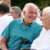 Exclusif - Jean-Paul Belmondo sa fille Stella, Charles Gérard et Adil Rami - Gala de boxe "No Limit Episode IX" organisé par B. Asloum (ancien champion du monde de boxe) en plein air au théâtre Tivol au Cannet le 18 juillet 2019. © Bruno Bebert/Bestimage