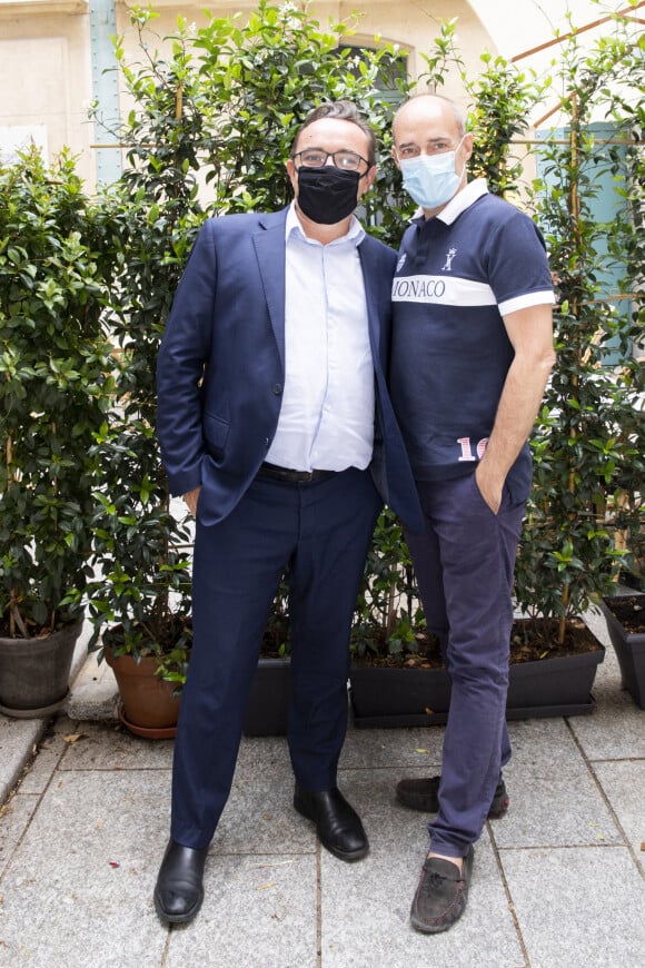 Exclusif - Vincent Monadé et Gilles Muzas - Deuxième édition des Déjeuners d'Eté du restaurant le Récamier. Paris, le 16 Juillet 2020. ©Jack tribeca / Bestimage