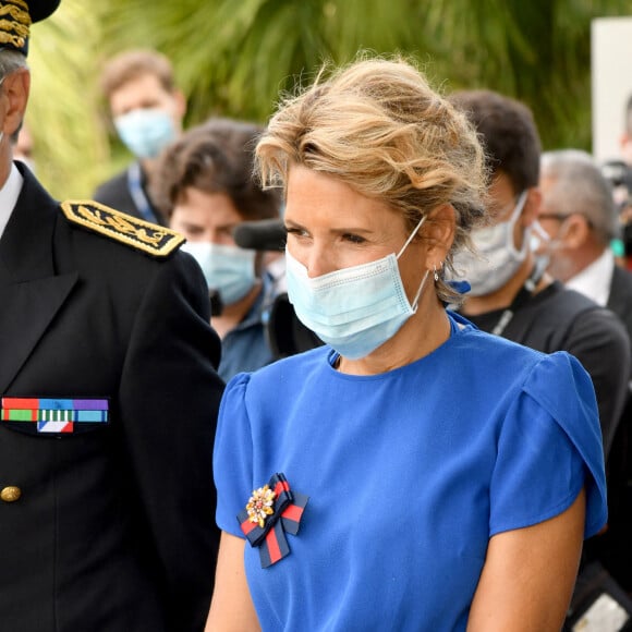 Laura Tenoudji=Estrosi durant la Cérémonie d'Hommage Municipal aux victimes de l'attentat du 14 Juillet 2016 à Nice le 14 juillet 2020. © Bruno Bebert / Bestimage