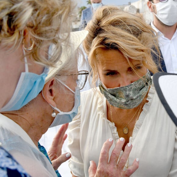 Laura Tenoudji Estrosi durant le défilé militaire lors de la Cérémonie du 14 juillet à Nice, esplanade Jacques Cotta. © Bruno Bebert / Bestimage