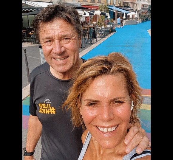 Christian Estrosi et Laura Tenoudji sur Instagram. Le 1er juillet 2020.
