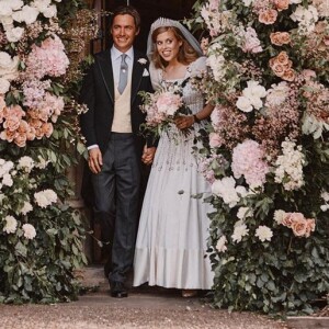 Mariage de la princesse Beatrice d'York avec Edoardo Mapelli Mozzi à la chapelle de tous les Saints, dans le parc du Royal Lodge à Windsor, le 17 juillet 2020. Photo signée Benjamin Wheeler.