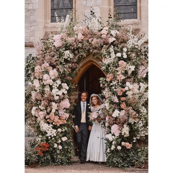 Mariage de la princesse Beatrice d'York avec Edoardo Mapelli Mozzi à la chapelle de tous les Saints, dans le parc du Royal Lodge à Windsor, le 17 juillet 2020. Photo signée Benjamin Wheeler.