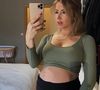 Stéphanie Clerbois enceinte de son deuxième enfant.