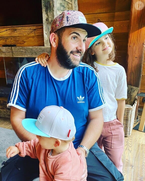 Laurent Ournac avec ses enfants Capucine et Léon, le 4 juillet 2020, sur Instagram