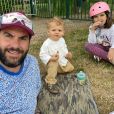 Laurent Ournac avec ses enfants Capucine et Léon, le 13 juin 2020