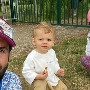 Laurent Ournac avec ses enfants Capucine et Léon, le 13 juin 2020