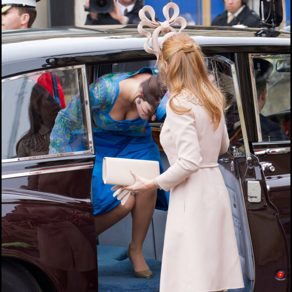 Les princesses Beatrice et Eugenie au mariage du prince William et Kate Middleton à Londres, en 2011.