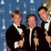 Matt Damon, Robin Williams et Ben Affleck aux Oscars 1998.