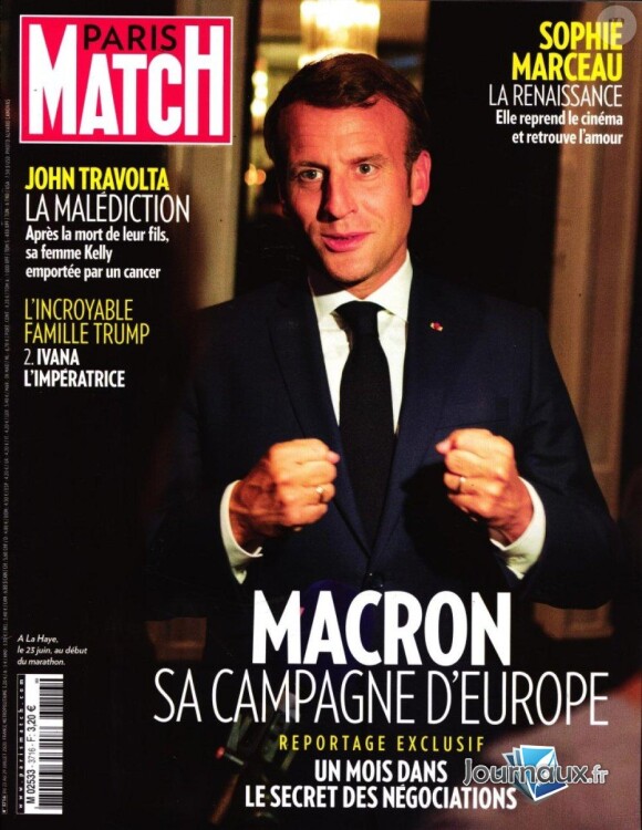 Sophie Marceau dans le magazine "Paris Match" du 23 juillet 2020.