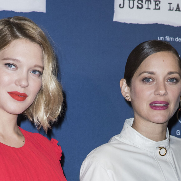 Léa Seydoux enceinte et Marion Cotillard (enceinte) (habillée en Dior) - Avant Première du film "Juste la fin du monde" au MK2 Bibliothèque à Paris le 15 septembre 2016. © Olivier Borde/Bestimage