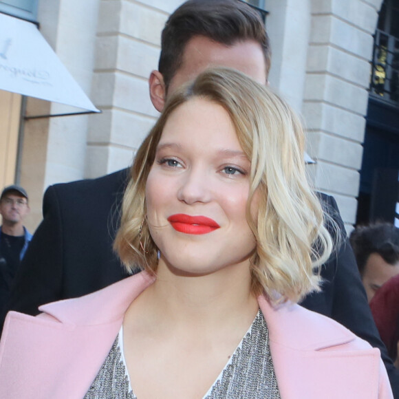 Léa Seydoux (enceinte) - People sortant du défilé de mode "Louis Vuitton", collection prêt-à-porter Printemps-Eté 2017 à Paris, le 5 octobre 2016. © CVS/Veeren/Bestimage