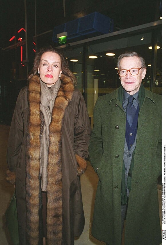 Catherine Nay et Albin Chalandon au Centre Georges Pompidou, exposition d'art moderne américain le 18 janvier 2000. © Bertrand Rindoff Petroff/Bestimage