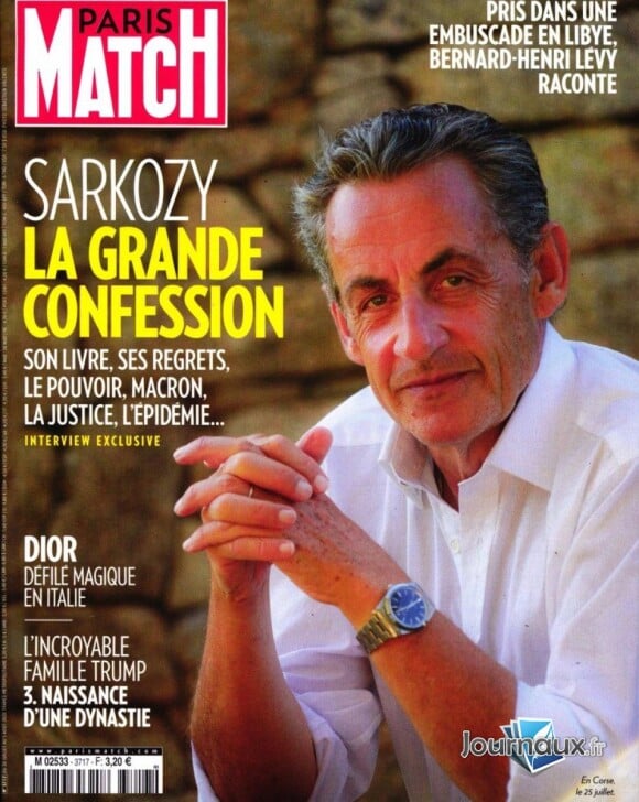Nicolas Sarkozy dans le magazine "Paris Match" du 30 juillet 2020.