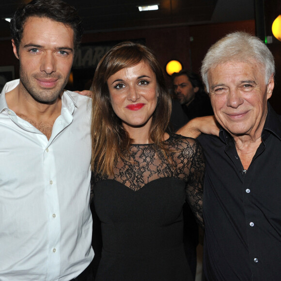 Exclusif - Nicolas, sa soeur Victoria et leur pere Guy Bedos - Aftershow du spectacle de Guy Bedos "La der des der" a l'Olympia a Paris. Le 23 decembre 2013. Vereen/Bestimage