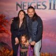 Moundir avec sa femme Inès et leur fille Aliya - Projection exceptionelle de "La Reine des Neiges 2 " au Grand Rex à Paris le 13 novembre 2019. © Veeren Ramsamy/Bestimage 13/11/2019 - Paris