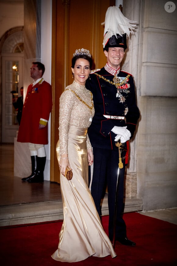 Le prince Joachim de Danemark et la princesse Marie de Danemark - Banquet du Nouvel An 2019 de la famille royale de Danemark au palais d'Amalienborg à Copenhague, Danemark, le 1er janvier 2019.