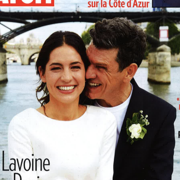 Marc Lavoine et sa femme Line Papin en couverture du nouveau numéro de Paris Match - Jeudi 6 août 2020