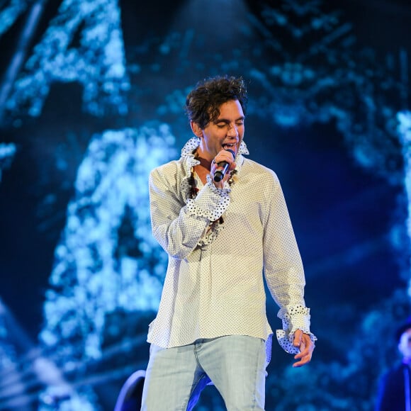 Mika en concert lors de la 70ème édition du festival de Sanremo, le 6 février 2020.