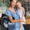 Julia Paredes lors d'une sortie avec sa fille Luna, le 9 août 2020