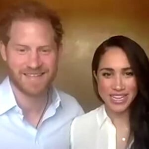 Le prince Harry, duc de Sussex, et Meghan Markle, duchesse de Sussex, abordent la question des inégalités et du racisme institutionnel dans une vidéoconférence avec de jeunes leaders, en leur qualité de Président et vice-président de Queen's Commonwealth Trust (QCT). Los Angeles. Le 6 juillet 2020. 