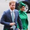 Le prince Harry, duc de Sussex, et Meghan Markle, duchesse de Sussex - La famille royale d'Angleterre à la sortie de la cérémonie du Commonwealth en l'abbaye de Westminster à Londres, le 9 mars 2020.