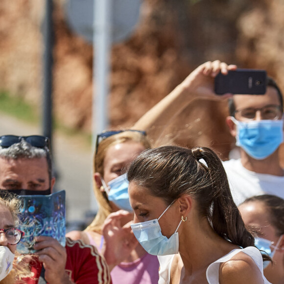 Le roi Felipe VI d'Espagne et la reine Letizia ville de Ciutadella sur l'Ile de Minorque le 13 août 2020.