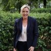 Exclusif - Marine Le Pen à son arrivée dans les studios de Sud Radio à Paris. Le 2 juillet 2020
