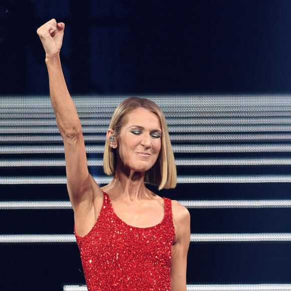 Céline Dion en concert à l'American Airlines Arena dans le cadre de sa tournée "Courage World Tour" à Miami, le 17 janvier 2020.