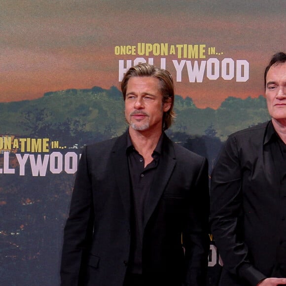 Brad Pitt, Quentin Tarantino, Margot Robbie et Leonardo DiCaprio - Première du film "Once Upon a Time in Hollywood" à Berlin en Allemagne le 1aout 2019.
