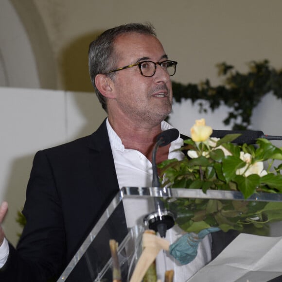 Baptême de la rose "Christophe Dechavanne" au Parc de Bagatelle à Paris le 16 juin 2016.