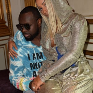 Gims (Maître Gims - Gandhi Djuna) et sa femme Demdem Djuna lors de la soirée de lancement de la collection capsule "I'm not a rapper" de la marque Elevenparis (Eleven Paris) à Paris, France, le 11 avril 2019. © Veeren/Bestimage 