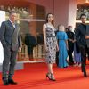 Benoît Magimel, Stacy Martin et Pierre Niney - Tapis rouge du film "Amants" lors de la 77ème édition du Festival international du film de Venise, la Mostra le 3 septembre 2020. 
