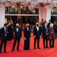 Alberto Barbera et le jury de la 77e édition du Festival du Film de Venise : Cate Blanchett, Ludivine Sagnier, Veronika Franz, Joanna Hogg, Christian Petzold, Cristi Puiu - Cérémonie d'ouverture de la Mostra de Venise le 2 septembre 2020.