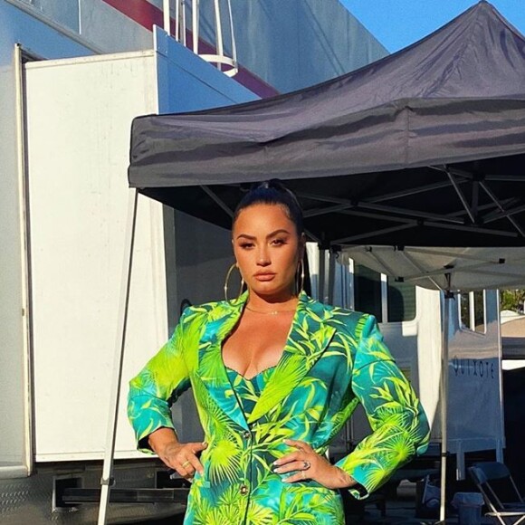 Demi Lovato sur un tournage. Instagram, septembre 2020.