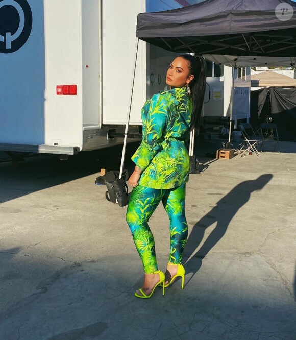 Demi Lovato sur un tournage. Instagram, septembre 2020.