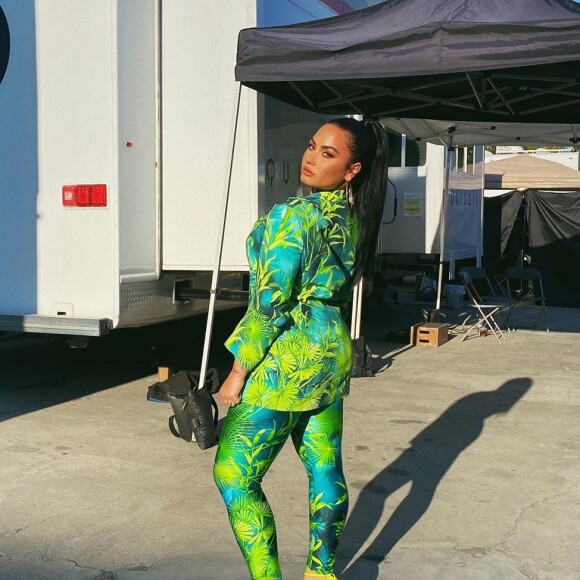 Demi Lovato sur un tournage. Instagram, septembre 2020.