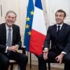 Le président Emmanuel Macron, Reed Hastings (Netflix) - Le président E. Macron rencontre des hommes d'affaires lors du sommet Choose France à Versailles, le 20 janvier 2020. © Pierre Villard / Pool / Bestimage