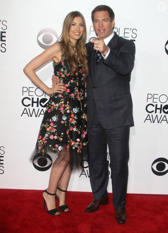 Michael Weatherly et sa femme Bojana Jankovic - 40eme ceremonie des People's Choice Awards a Los Angeles, le 8 janvier 2014.
