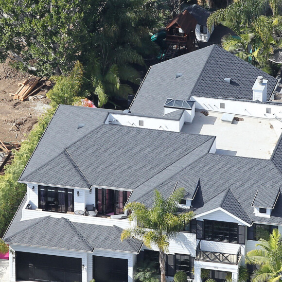 Vue aérienne de la maison de Johnny et Laeticia Hallyday à Pacific Palisades, Los Angeles le 8 février 2014.  General Views of French singer Johnny Hallyday's mansion in Pacific Palisades, Los Angeles, California on February 8, 2014. 