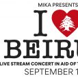 Affiche du concert I love Beirut organisé par Mika, le 19 septembre 2020