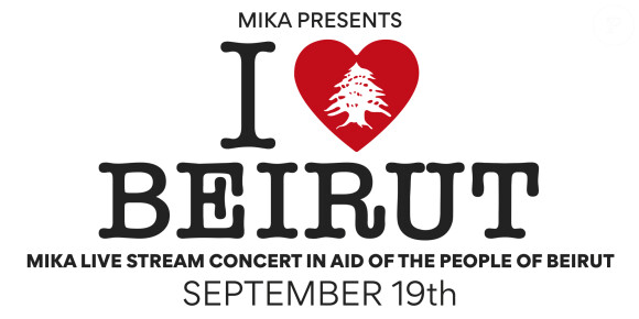 Affiche du concert I love Beirut organisé par Mika, le 19 septembre 2020