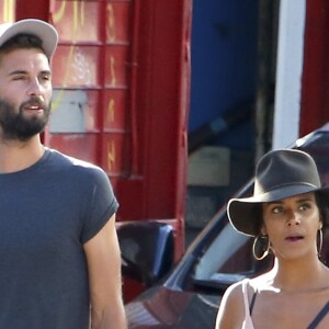 Benoît Paire et Shy'm se promènent dans les rues de Brooklyn à New York, le 23 août 2016.