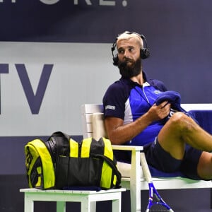 Benoît Paire vs Stéfanos Tsitsipás - Tournoi de tennis Ultimate Tennis Showdown (UTS) de P. Mouratoglou à Sophia Antipolis le 14 juin 2020. © Lionel Urman / Bestimage 