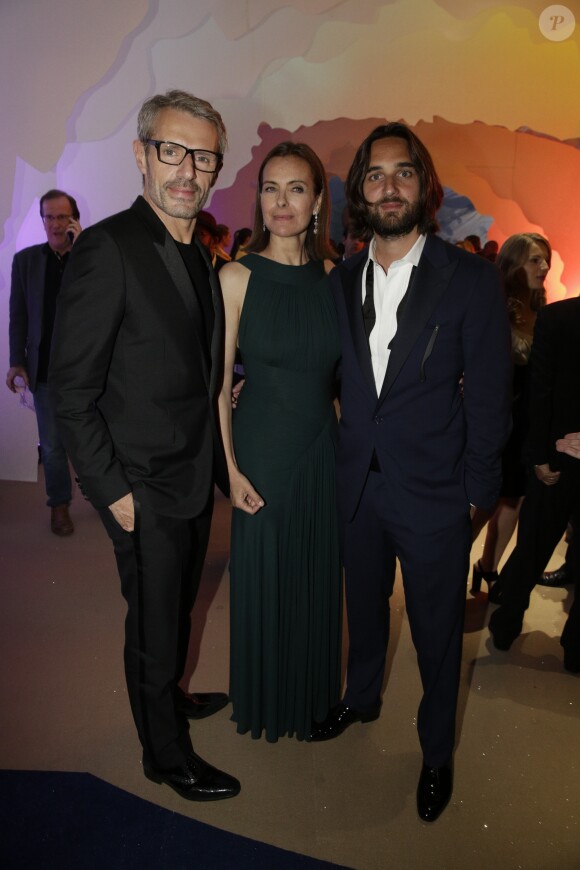 Lambert Wilson, Carole Bouquet et Dimitri Rassam à l'after-party du "Petit Prince" lors du 68e Festival de Cannes le 22 mai 2015.