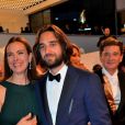 Carole Bouquet et son fils Dimitri Rassam après la projection du "Petit Prince" lors du 68e Festival de Cannes, le 22 mai 2015.